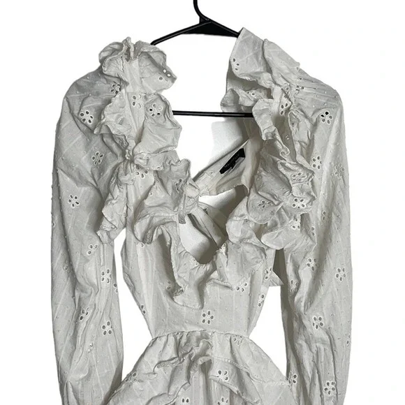 MAJORELLE Mariapia Mini Dress in Ivory - flaw - Picture 3 of 9